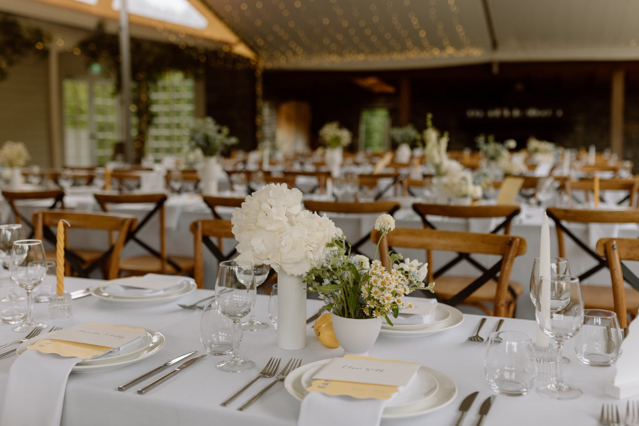 Kylene and Harry reception setting at the Winehouse in Queenstown