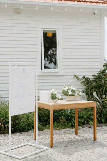 Italian Inspired Wedding Welcome sign and wishing well