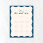 Seating Plan in pastel blue and purple tones