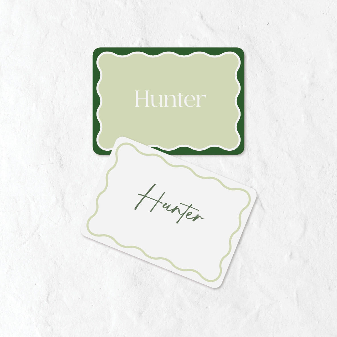 Place names in green colour tones