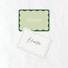 Place names in green colour tones