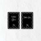 Black and white Table numbers
