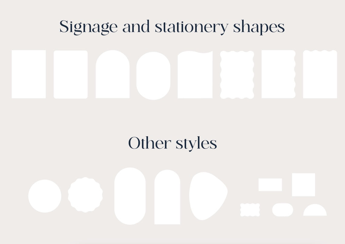 Remotelea signage and stationery shapes