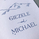 custom invitations with custom elements for Giezele and Michael