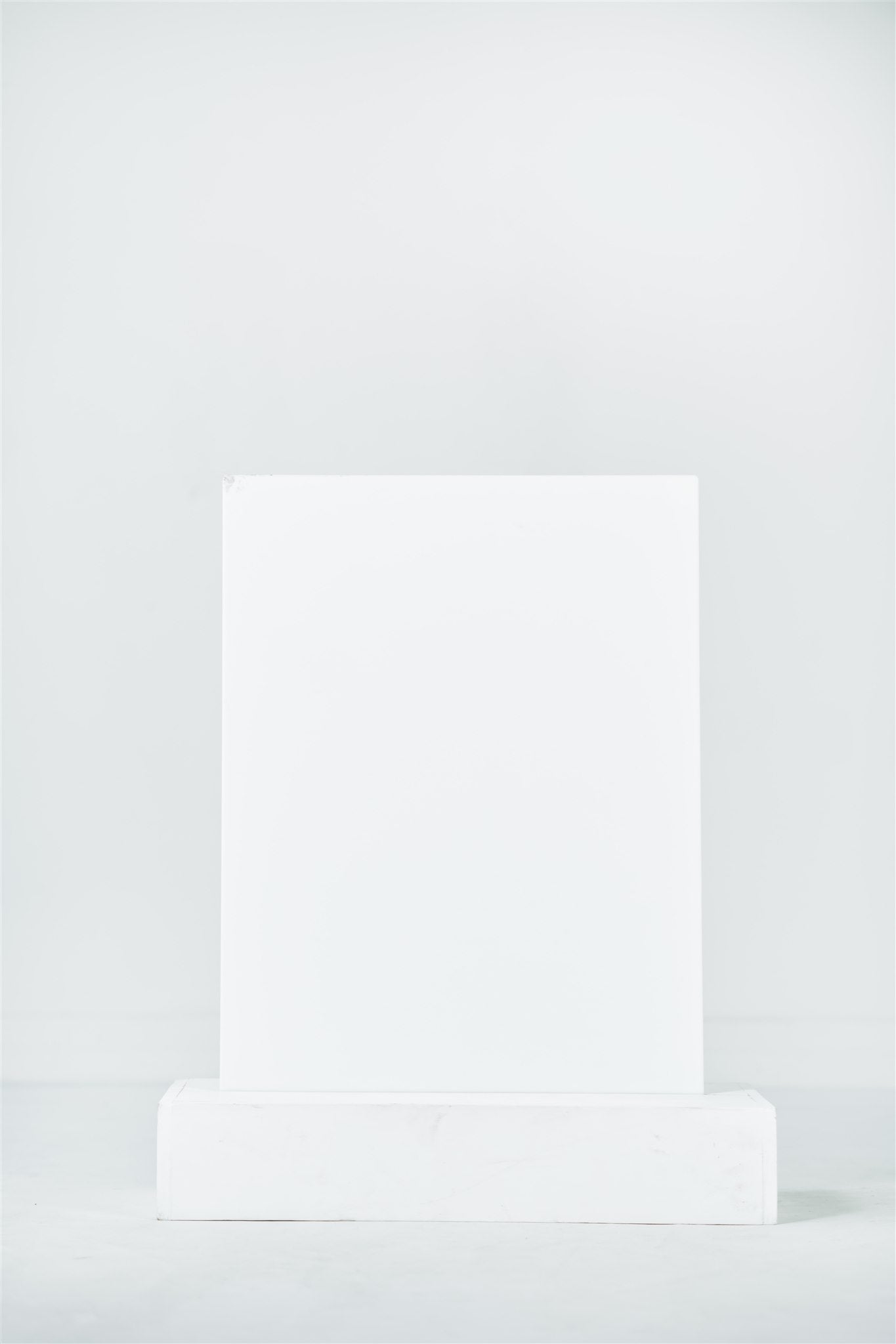 wedding box stand with blank sign slotted in